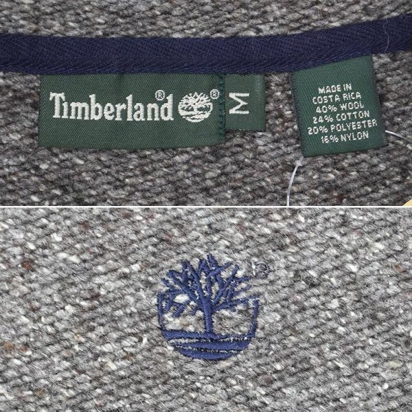 画像2: 90's Timberland ウールツイード プルオーバージャケット (2)