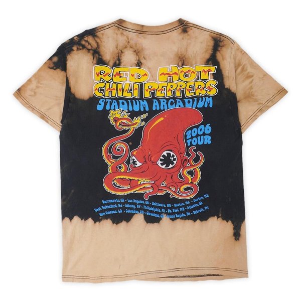 画像2: 00's RED HOT CHILIPEPPERS ツアーTシャツ "STADIUM ARCADIUM / Bleach Custom" (2)