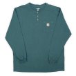 画像1: 00's Carhartt L/S ヘンリーネック ポケットTシャツ (1)