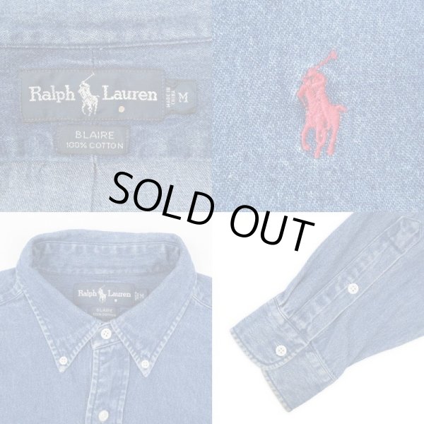 画像3: 90's Polo Ralph Lauren デニムボタンダウンシャツ “BLAIRE” (3)