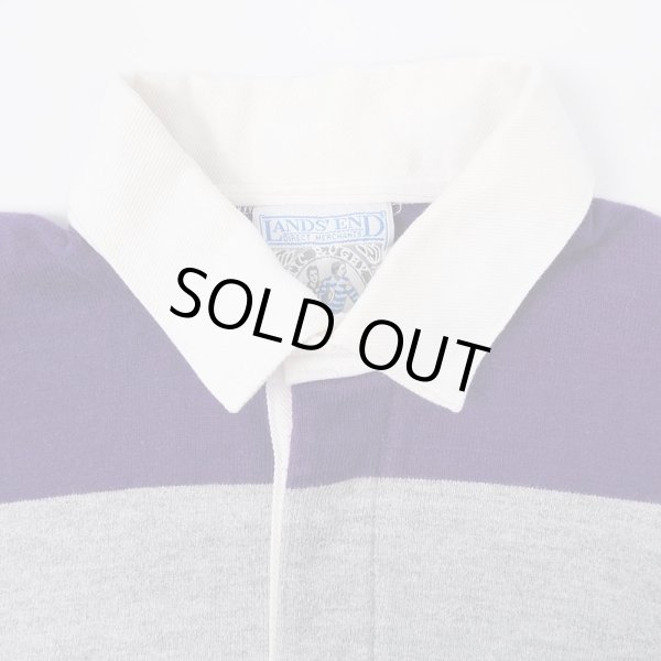 画像3: 90's LANDS' END 太ボーダー柄 ラガーシャツ "MADE IN USA" (3)