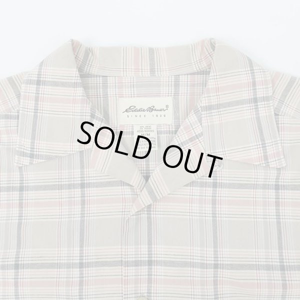 画像3: 90's Eddie Bauer L/S オープンカラーシャツ "白タグ" (3)