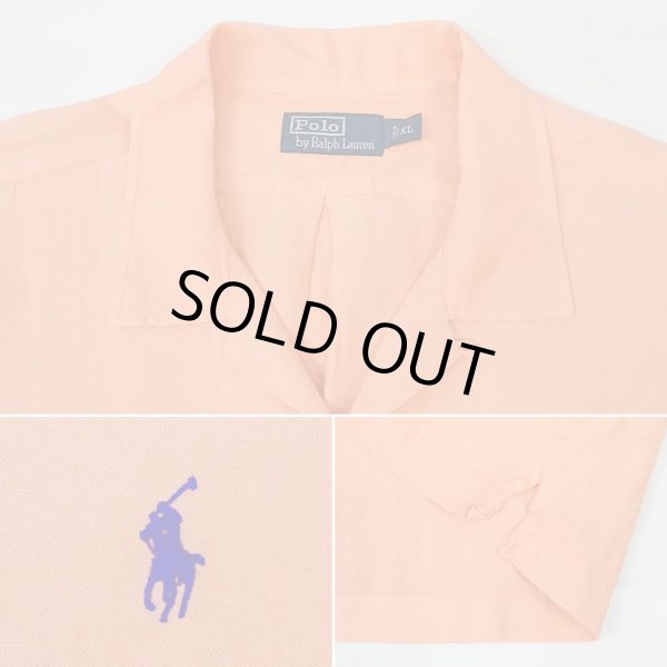 画像3: 00's Polo Ralph Lauren S/S オープンカラーシャツ "HBT織り / Linen×Silk" (3)