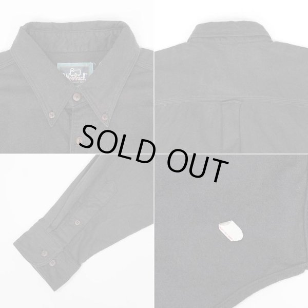 画像4: 90's Woolrich シャモアクロス ボタンダウンシャツ "MADE IN USA / BLACK" (4)