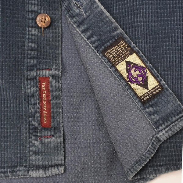 画像3: 90's THE TERRITORY AHEAD グリッドコーデュロイ ワークシャツ "NAVY" (3)