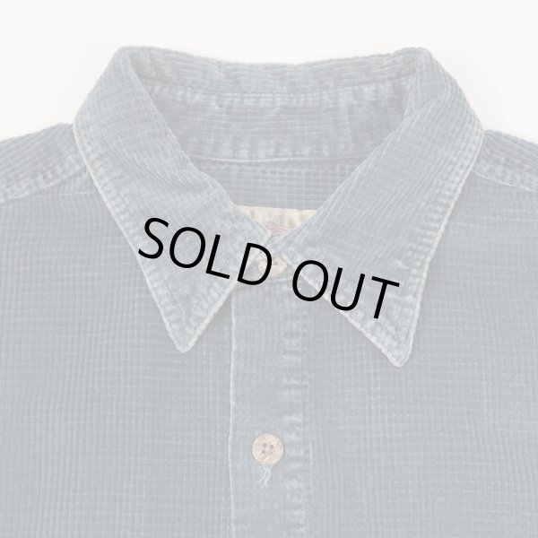 画像4: 90's THE TERRITORY AHEAD グリッドコーデュロイ ワークシャツ "NAVY" (4)