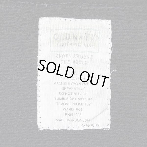 画像2: Early 00's OLD NAVY フルジップ 太畝コーデュロイシャツ “BLACK” (2)