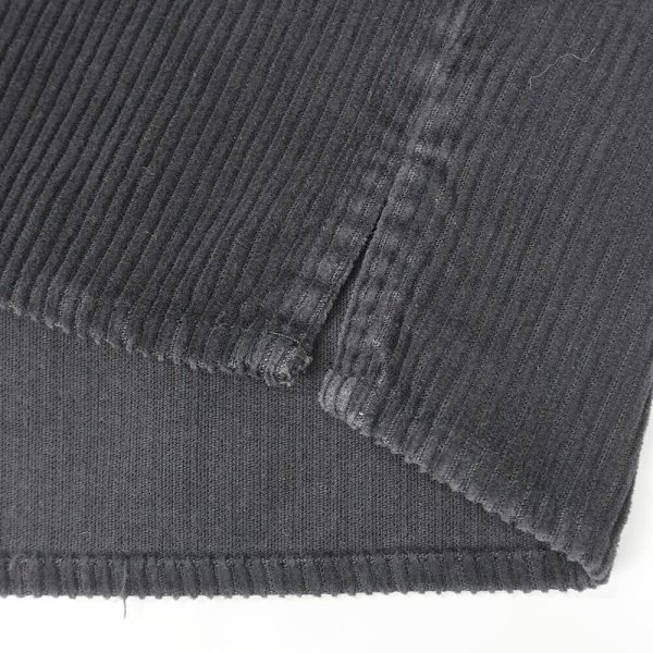 画像4: Early 00's OLD NAVY フルジップ 太畝コーデュロイシャツ “BLACK” (4)