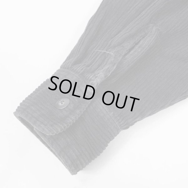 画像5: Early 00's OLD NAVY フルジップ 太畝コーデュロイシャツ “BLACK” (5)