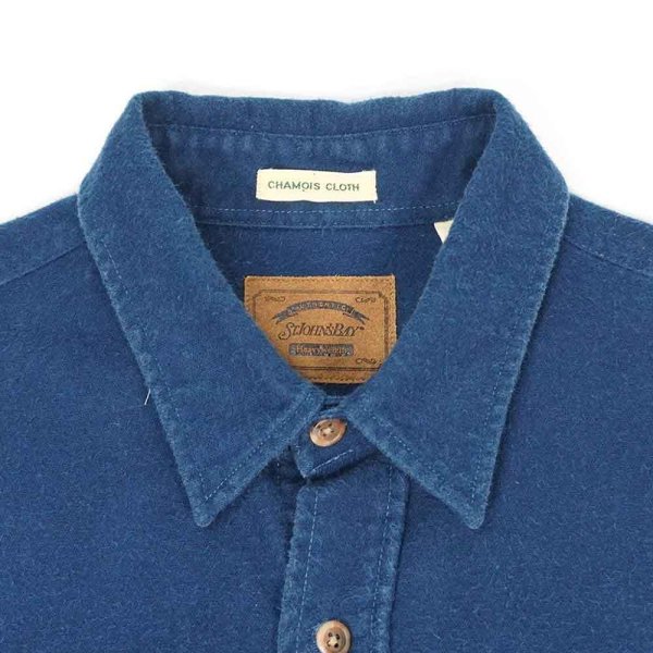 画像3: 90's ST JOHN'S BAY シャモアクロス ワークシャツ "NAVY" (3)