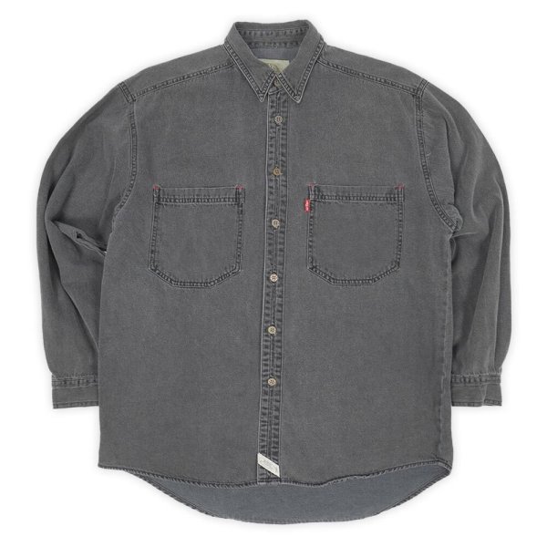 画像1: 90's Levi's “SHIRTS FOR JEANS” ブラックデニム ワークシャツ (1)