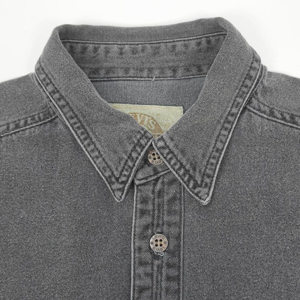 画像4: 90's Levi's “SHIRTS FOR JEANS” ブラックデニム ワークシャツ (4)