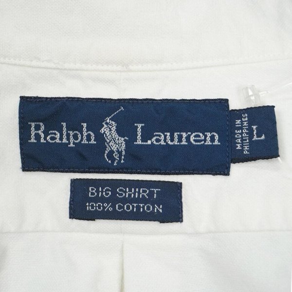 画像2: 90's Polo Ralph Lauren ボタンダウンシャツ “BIG SHIRT” (2)