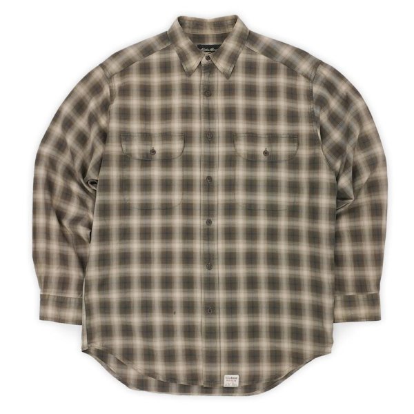 画像1: Early 00's Eddie Bauer コットンワークシャツ "Ombre Plaid" (1)