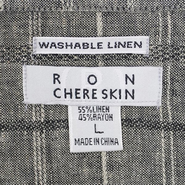 画像2: 00's RON CHERESKIN S/S リネンシャツ "DEADSTOCK" (2)
