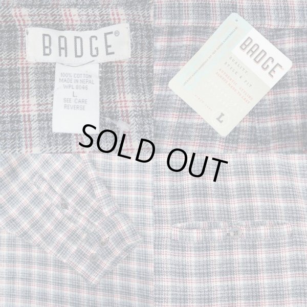 画像3: 90's BADGE フルZIPシャツジャケット "DEADSTOCK" (3)