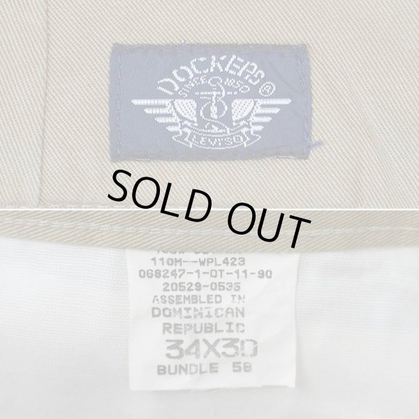 画像3: 90's DOCKERS 2タック チノトラウザー "DEADSTOCK / W34 L30" (3)
