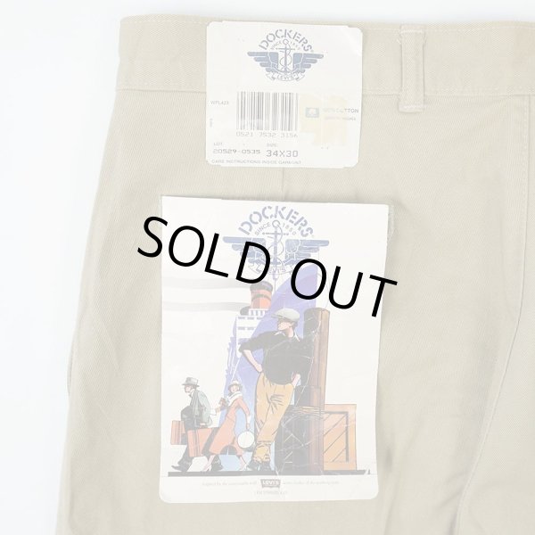 画像4: 90's DOCKERS 2タック チノトラウザー "DEADSTOCK / W34 L30" (4)