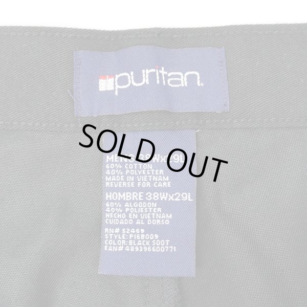 画像3: 90's Puritan ノータック チノトラウザー "DEADSTOCK / W38 L29 / BLACK" (3)