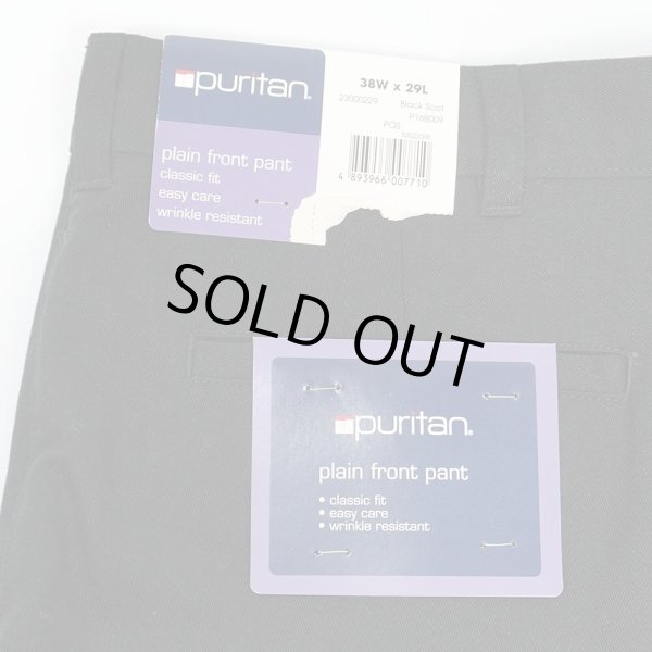 画像4: 90's Puritan ノータック チノトラウザー "DEADSTOCK / W38 L29 / BLACK" (4)