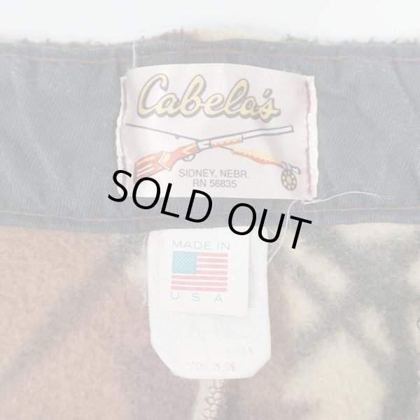 画像3: 80's Cabela's ツリーカモ柄 ヘビーフリースパンツ "MADE IN USA" (3)