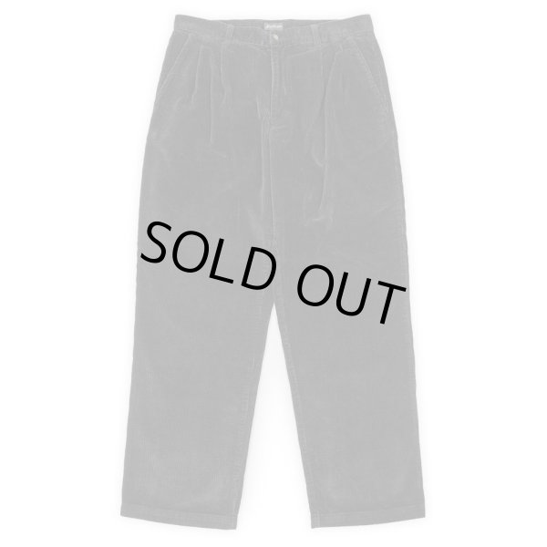 画像1: 00's ST.JOHN'S BAY 2タック 太畝コーデュロイトラウザー "BLACK" (1)