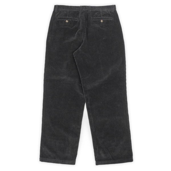 画像2: 00's ST.JOHN'S BAY 2タック 太畝コーデュロイトラウザー "BLACK" (2)