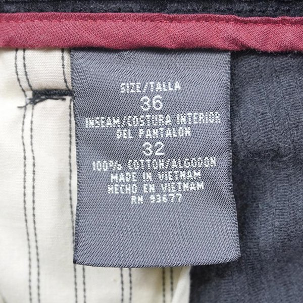 画像4: 00's ST.JOHN'S BAY 2タック 太畝コーデュロイトラウザー "BLACK" (4)