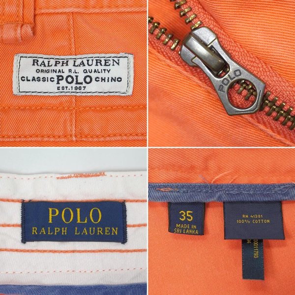 画像3: 00's Polo Ralph Lauren 6ポケット カーゴショーツ "ORANGE / W35" (3)