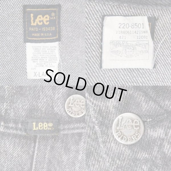 画像3: 90's Lee 220-8501 先染め ブラックデニムジャケット "MADE IN USA" (3)