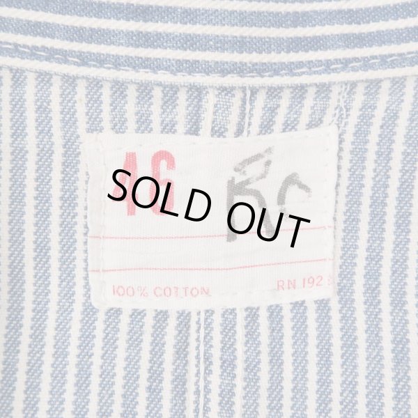 画像3: 60's INDUSTRIAL UNIFORM CO. ヒッコリーストライプ柄 ワークテーラードジャケット (3)