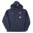 画像1: 00's Carhartt フード付き トラディショナルコート "企業ロゴ" (1)