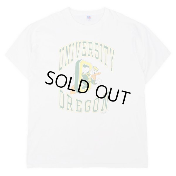 画像1: 90's OREGON DUCK カレッジプリントTシャツ “RUSSELL BODY / MADE IN USA” (1)