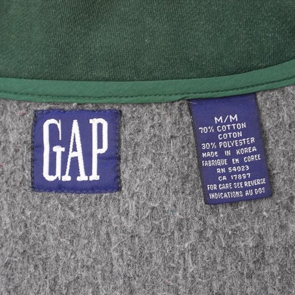画像2: 90's OLD GAP ハーフジップスウェット (2)