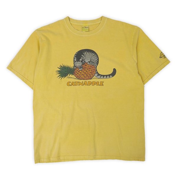 画像1: 00's CRAZY SHIRT プリントTシャツ "CATNAPPLE" (1)