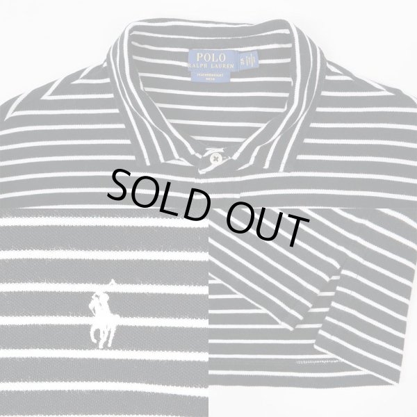 画像3: 00's Polo Ralph Lauren ボーダー柄 ポロシャツ “Black × White” (3)