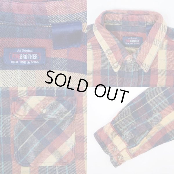 画像3: 90's FIVE BROTHER ヘビーネルシャツ (3)