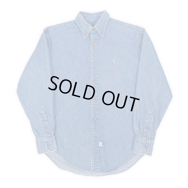 画像1: 90's Polo Ralph Lauren デニムボタンダウンシャツ "The Big Shirt" (1)
