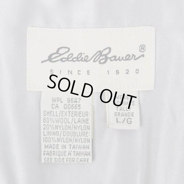 画像3: 90's Eddie Bauer オンブレチェック柄 オープンカラーウールシャツ "白タグ" (3)