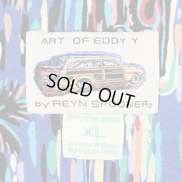 画像2: 90's Reyn Spooner レーヨンハワイアンシャツ "ART OF EDDY Y" (2)