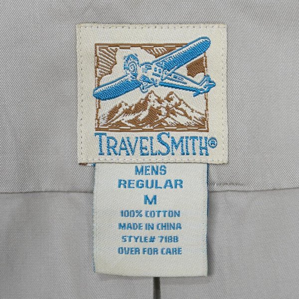画像2: 90-00's TRAVEL SMITH バンドカラーシャツ (2)