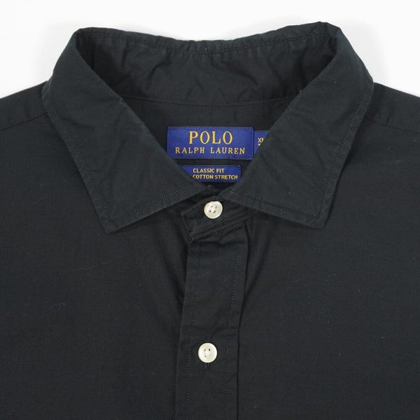 画像3: 00's Polo Ralph Lauren レギュラーカラーシャツ "CLASSIC FIT / BLACK" (3)
