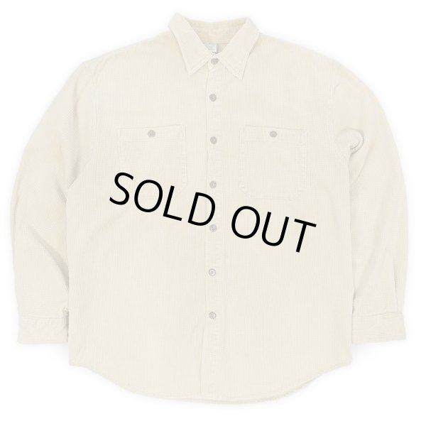 画像1: 90's THE TERRITORY AHEAD グリッドコーデュロイ ワークシャツ "BEIGE" (1)