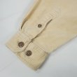 画像4: 90's THE TERRITORY AHEAD グリッドコーデュロイ ワークシャツ "BEIGE" (4)