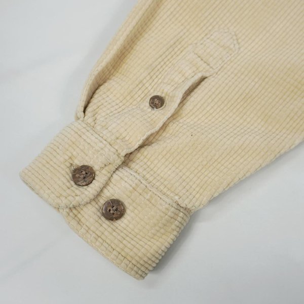画像4: 90's THE TERRITORY AHEAD グリッドコーデュロイ ワークシャツ "BEIGE" (4)