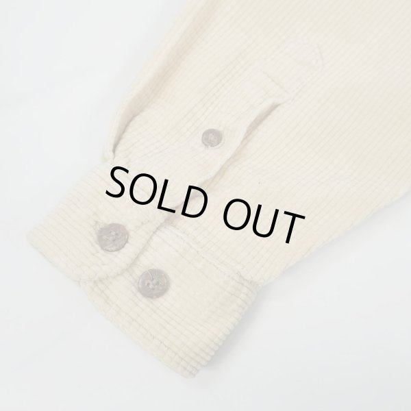 画像4: 90's THE TERRITORY AHEAD グリッドコーデュロイ ワークシャツ "BEIGE" (4)