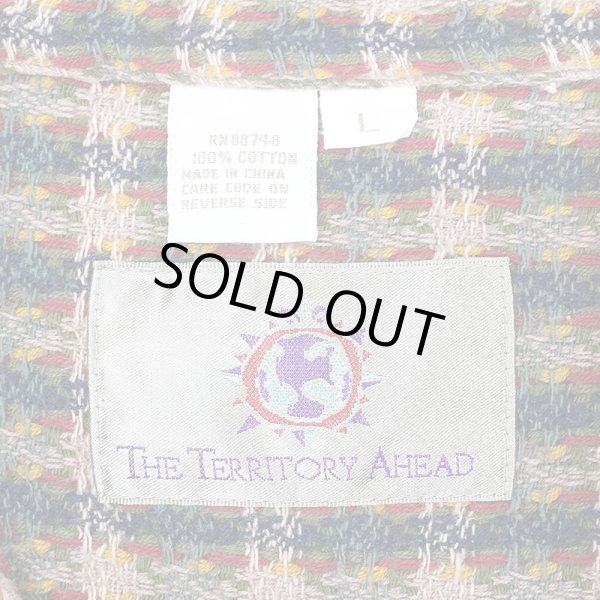 画像2: 90's THE TERRITORY AHEAD 総柄 レギュラーカラーシャツ (2)