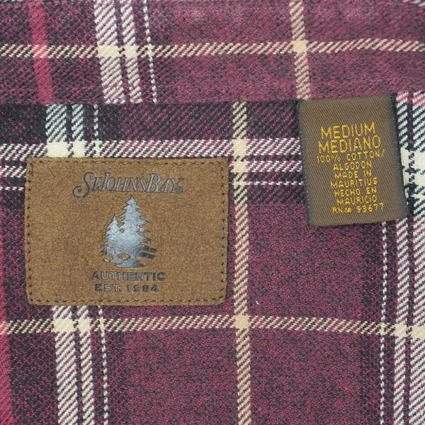 画像2: Late 90's ST JOHN'S BAY フランネル ボタンダウンシャツ (2)
