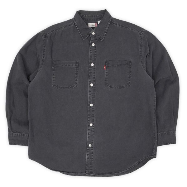 画像1: 00's Levi's ブラックデニム ワークシャツ (1)