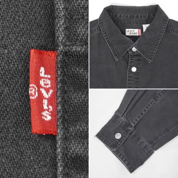 画像3: 00's Levi's ブラックデニム ワークシャツ (3)